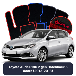 Velúrové autokoberce OMEVO pre Toyota Auris E180 2 gen Hatchback 5 dverí (2012-2018)