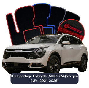 Velúrové autokoberce OMEVO pre Kia Sportage Hybryda (MHEV) NQ5 5 gen SUV (2021-2025)