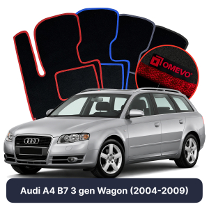 Velúrové autokoberce OMEVO pre Audi A4 B7 3 gen Kombi (2004-2009)