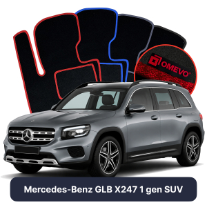 Velúrové autokoberce OMEVO pre Mercedes-Benz GLB X247 1 gen SUV (2019-2025)