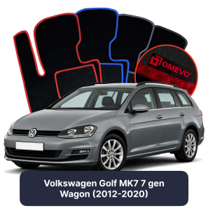 Velúrové autokoberce OMEVO pre Volkswagen Golf MK7 7 gen Kombi (2012-2020)