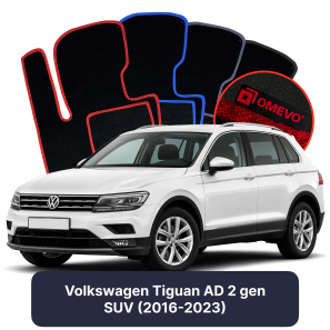 Velúrové autokoberce OMEVO pre Volkswagen Tiguan AD 2 gen SUV (2016-2023)