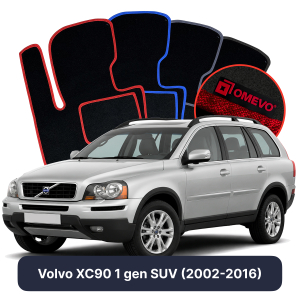 Velúrové autokoberce OMEVO pre Volvo XC90 1 gen SUV (2002-2016)