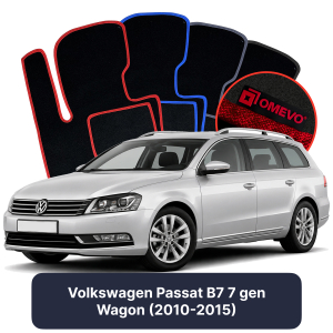 Velúrové autokoberce OMEVO pre Volkswagen Passat B7 7 gen Kombi (2010-2015)