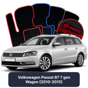 Velúrové autokoberce OMEVO pre Volkswagen Passat B7 7 gen Kombi (2010-2015)
