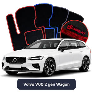 Velúrové autokoberce OMEVO pre Volvo V60 2 gen Kombi (2018-2024)