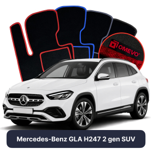 Velúrové autokoberce OMEVO pre Mercedes-Benz GLA H247 2 gen SUV (2020-2025)