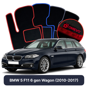 Velúrové autokoberce OMEVO pre BMW 5 F11 6 gen Kombi (2010-2017)