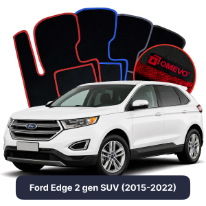 Velúrové autokoberce OMEVO pre Ford Edge 2 gen SUV (2015-2022)