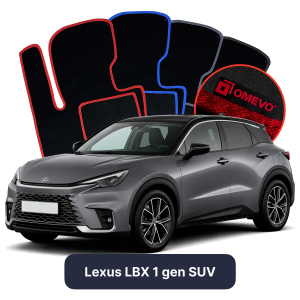 Velúrové autokoberce OMEVO pre Lexus LBX 1 gen SUV (2023-2025)