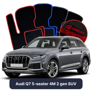 Velúrové autokoberce OMEVO pre Audi Q7 5-miestny 4M 2 gen SUV (2015-2025)