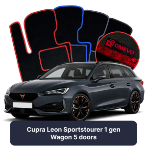 Velúrové autokoberce OMEVO pre Cupra Leon Sportstourer 1 gen Kombi 5 dverí (2020-2024)
