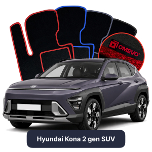 Velúrové autokoberce OMEVO pre Hyundai Kona 2 gen SUV (2022-2025)