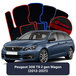 Velúrové autokoberce OMEVO pre Peugeot 308 T9 2 gen Kombi (2013-2021)