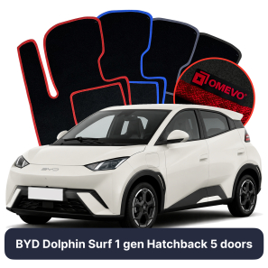 Velúrové autokoberce OMEVO pre BYD Dolphin Surf 1 gen SUV (2021-2025)