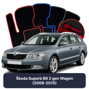 Velúrové autokoberce OMEVO pre Škoda Superb B6 2 gen Kombi (2008-2015)