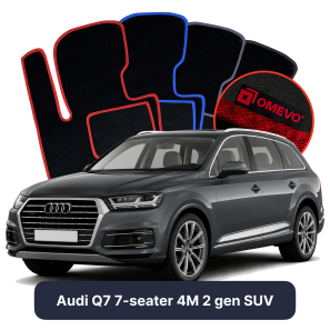 Velúrové autokoberce OMEVO pre Audi Q7 7-miestny 4M 2 gen SUV (2015-2025)
