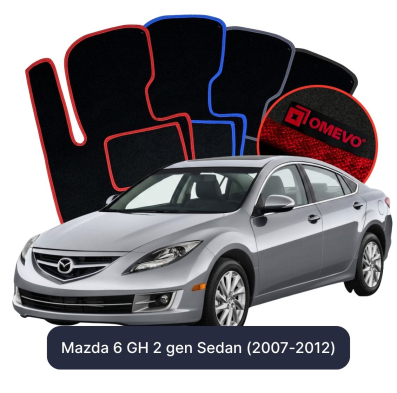 Velúrové autokoberce OMEVO pre Mazda 6 GH 2 gen Sedan (2007-2012)