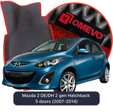 EVA autokoberce OMEVO pre Mazda 2 DE/DH 2 gen Hatchback 5 dverí (2007-2014)