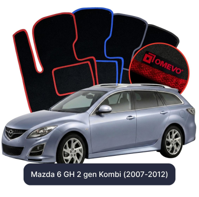 Velúrové autokoberce OMEVO pre Mazda 6 2 gen Kombi (2007-2012)