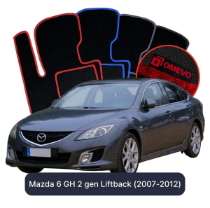 Velúrové autokoberce OMEVO pre Mazda 6 GH 2 gen Liftback (2007-2012)