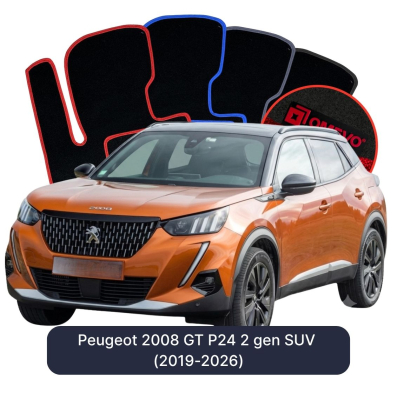 Velúrové autokoberce OMEVO pre Peugeot 2008 GT P24 2 gen SUV (2019-2026)