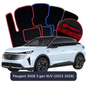 Velúrové autokoberce OMEVO pre Peugeot 3008 3 generácie SUV (2023-2025)