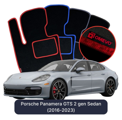 Velúrové autokoberce OMEVO pre Porsche Panamera GTS 2 gen Sedan (2016-2023)