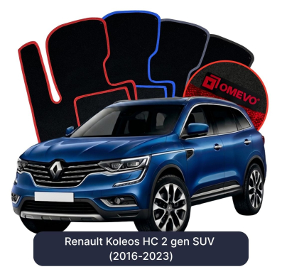 Velúrové autokoberce OMEVO pre Renault Koleos HC 2 gen SUV (2016-2023)