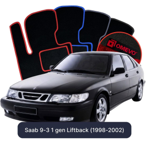 Velúrové autokoberce OMEVO pre Saab 9-3 1 gen Liftback (1998-2002)