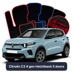 Velúrové autokoberce OMEVO pre Citroën C3 4 gen Hatchback 5 dverí (2024-2025)