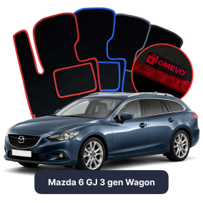 Velúrové autokoberce OMEVO pre Mazda 6 GJ 3 gen Kombi (2012-2025)