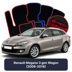 Velúrové autokoberce OMEVO pre Renault Megane 3 gen Kombi (2008-2016)