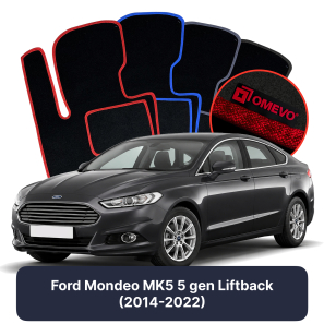 Velúrové autokoberce OMEVO pre Ford Mondeo MK5 5 gen Liftback (2014-2022)