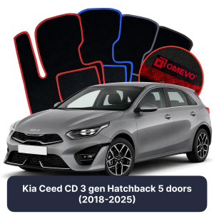 Velúrové autokoberce OMEVO pre Kia Ceed CD 3 gen Hatchback 5 dverí (2018-2025)