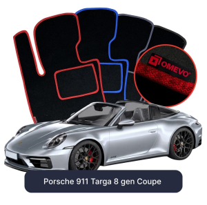 Velúrové autokoberce OMEVO pre Porsche 911 Targa 8 gen Kupé (2019-2025)