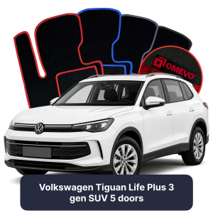 Velúrové autokoberce OMEVO pre Volkswagen Tiguan Life Plus 3 gen SUV 5 dverí (2024–2025)