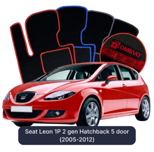 Velúrové autokoberce OMEVO pre Seat Leon 1P 2 gen Hatchback 5 dverí (2005-2012)