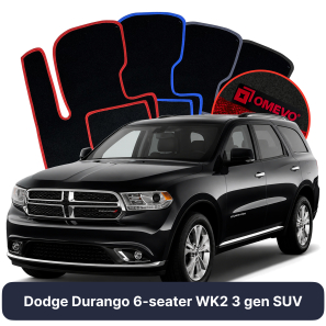 Velúrové autokoberce OMEVO pre Dodge Durango 6-miestny WK2 3 gen SUV (2010-2025)