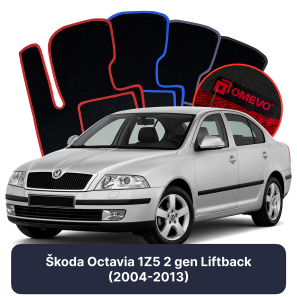 Velúrové autokoberce OMEVO pre Škoda Octavia 1Z5 2 gen Liftback (2004-2013)