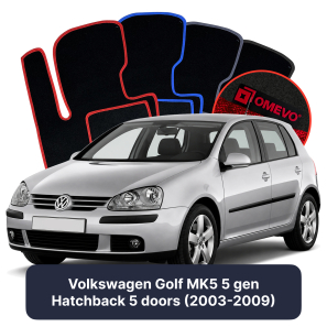 Velúrové autokoberce OMEVO pre Volkswagen Golf MK5 5 gen Hatchback 5 dverí (2003-2009)