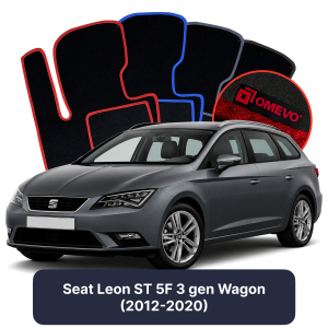 Velúrové autokoberce OMEVO pre Seat Leon ST 5F 3 gen Kombi (2012-2020)