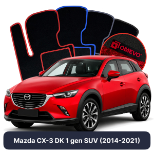Velúrové autokoberce OMEVO pre Mazda CX-3 DK 1 gen SUV (2014-2021)