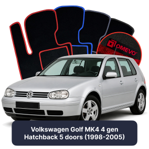 Velúrové autokoberce OMEVO pre Volkswagen Golf MK4 4 gen Hatchback 5 dverí (1998-2005)