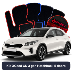 Velúrové autokoberce OMEVO pre Kia XCeed CD 3 gen Hatchback 5 dverí (2019-2025)
