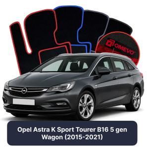 Velúrové autokoberce OMEVO pre Opel Astra K Sport Tourer B16 5 gen Kombi (2015-2021)