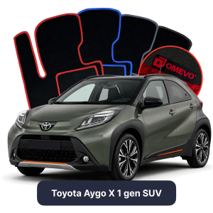 Velúrové autokoberce OMEVO pre Toyota Aygo X 1 gen SUV (2022-2025)