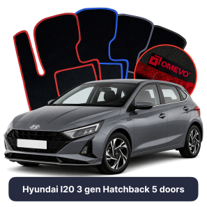 Velúrové autokoberce OMEVO pre Hyundai I20 3 gen Hatchback 5 dverí (2020-2025)