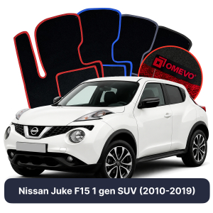 Velúrové autokoberce OMEVO pre Nissan Juke F15 1 gen SUV (2010-2019)