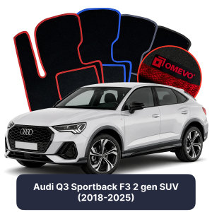 Velúrové autokoberce OMEVO pre Audi Q3 Sportback F3 2 gen SUV (2018-2025)
